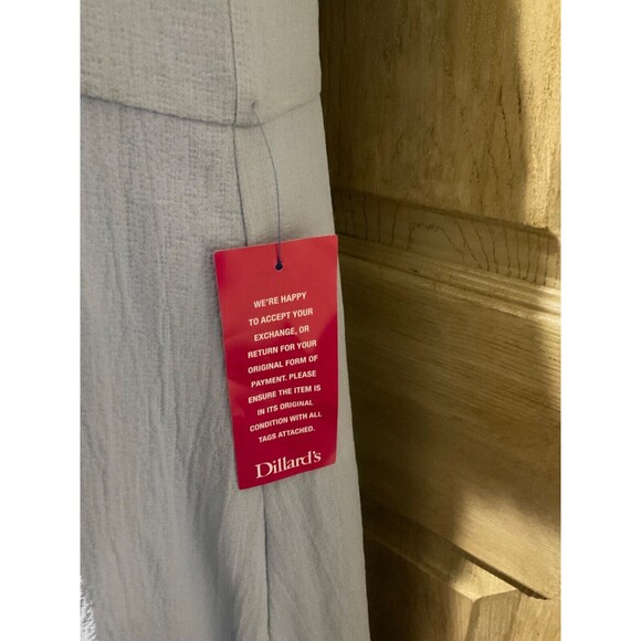 H HALSTON High Low Dress Light Blue Pale Blue NWT Size 12 - Picture 5 of 8